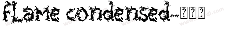 flame condensed字体转换